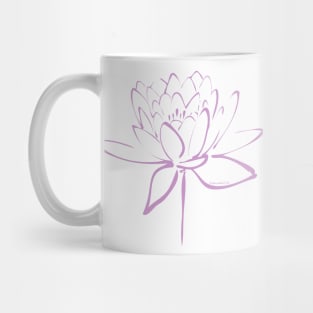 Lavender Lotus Calligraphy Mug